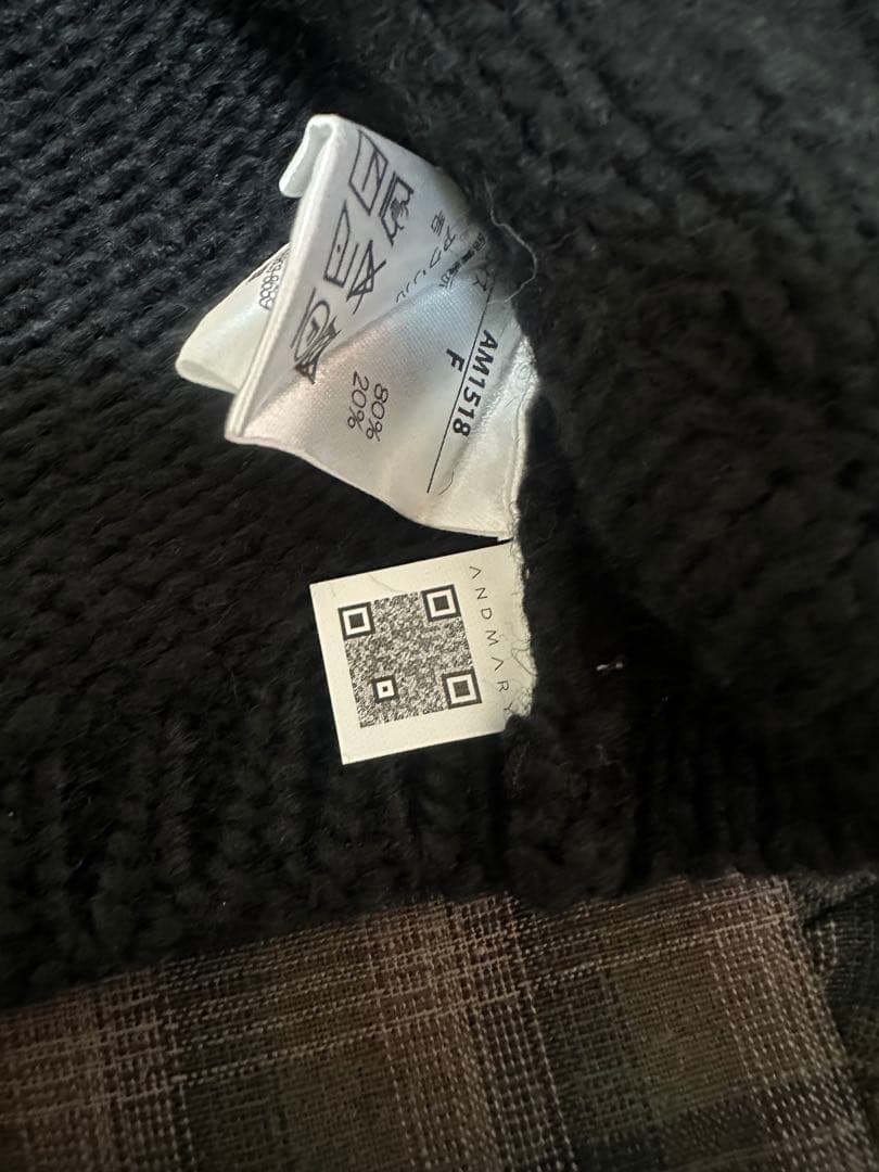 トップス andmary Tyla ribbon set tops black