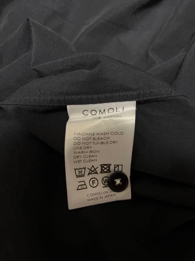 COMOLI コモリシャツ　ネイビーサイズ4