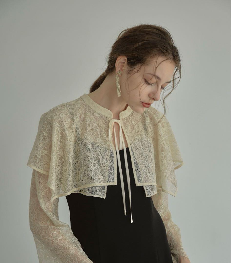 【新品タグ付】ANDRESD アンドレスド　レイヤードヤープドレス　S 黒