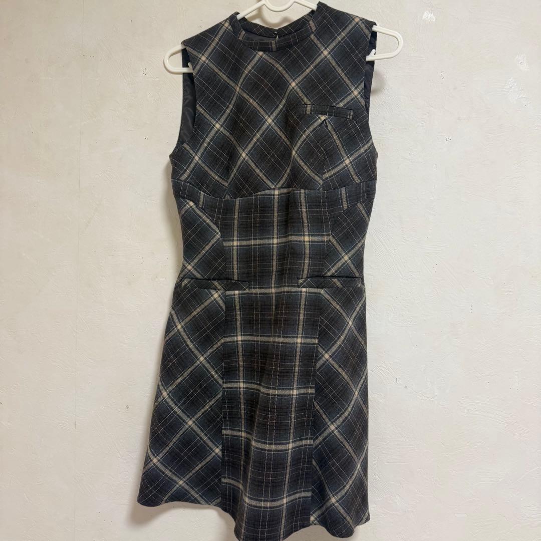 アンドマリー ワンピース Mimi check set mini dress