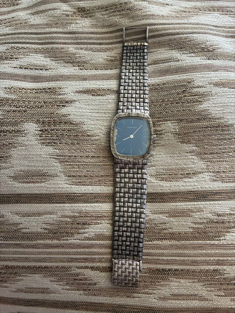 T*1様 LONGINES スクエア型メッシュバンド時計