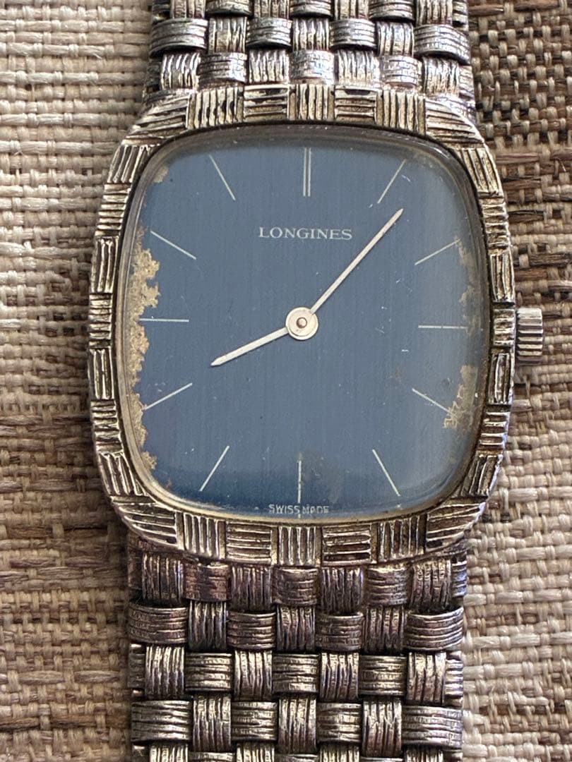 T*1様 LONGINES スクエア型メッシュバンド時計