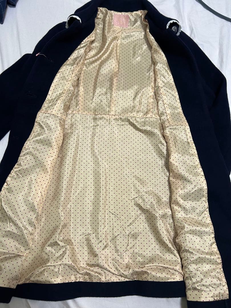 シャーリーテンプル 濃紺 レースパイピング ロングコート アウター ジャンパー