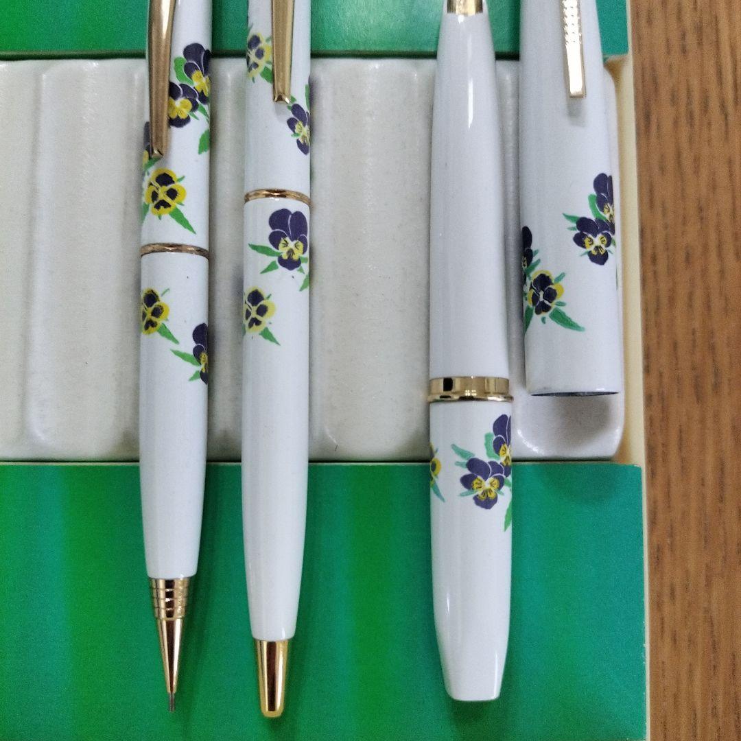 【未使用品】昭和プラチナ万年筆ペン先14金、シャープペンシル、ボールペンセット