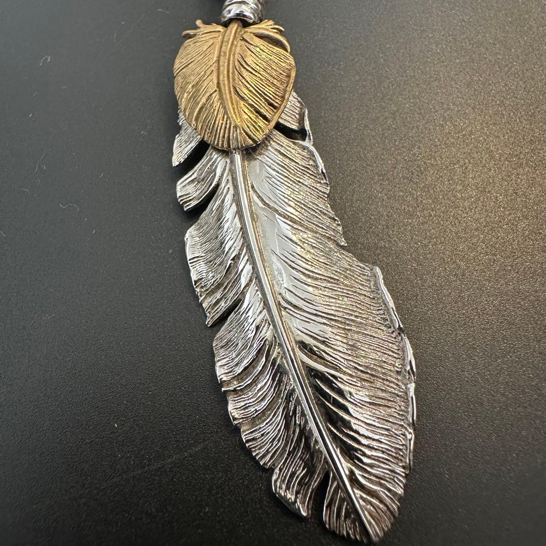 SAAD フェザー ブロンズハート 甲丸チェーン セット ネックレス