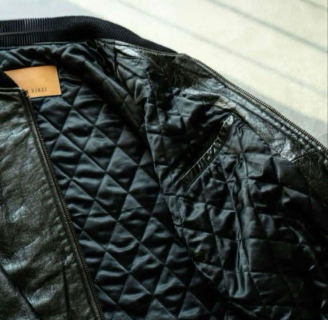 PABLO VINCI Leather bomber jacket 新品未使用
