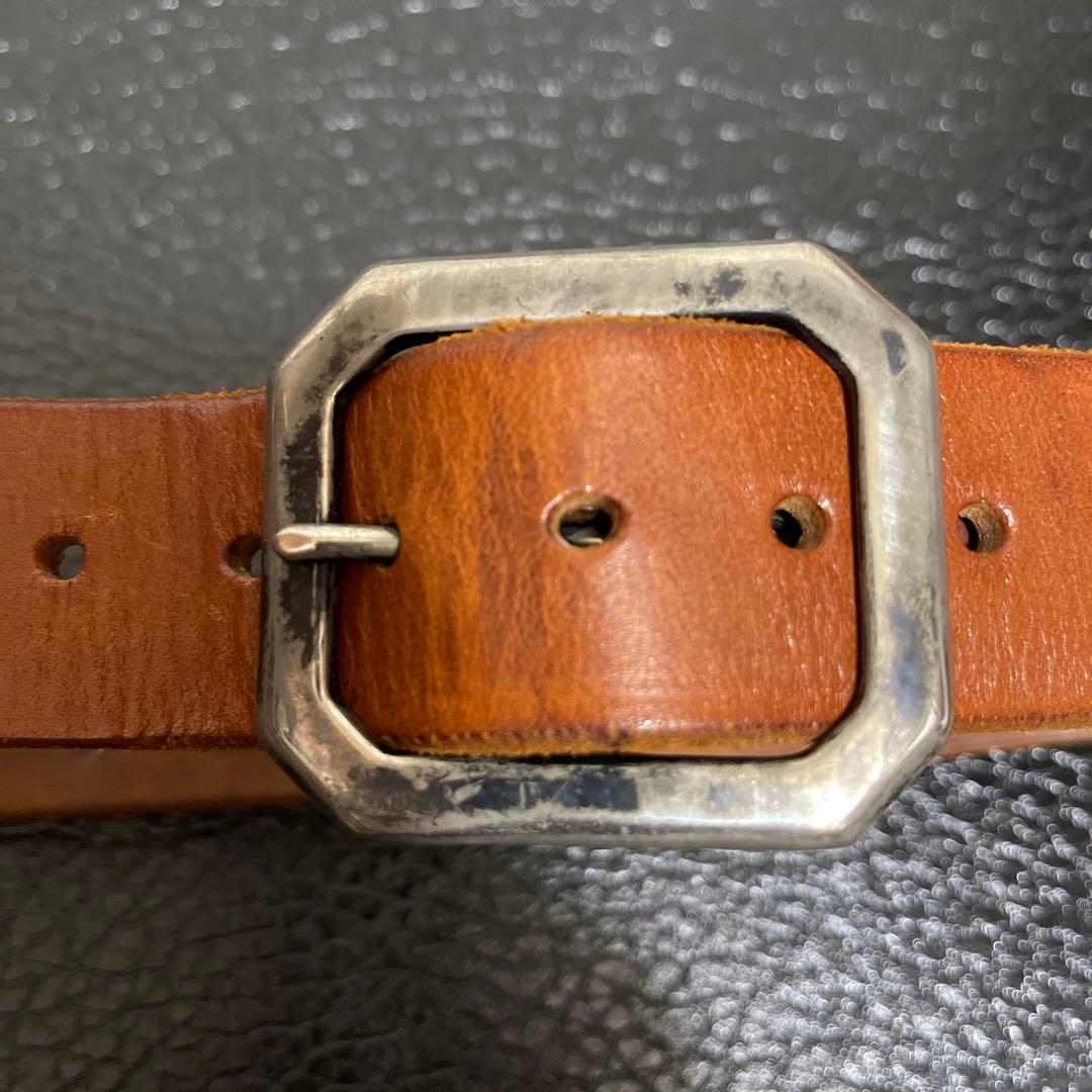 OLD STUD スタッズベルト　ブラウン