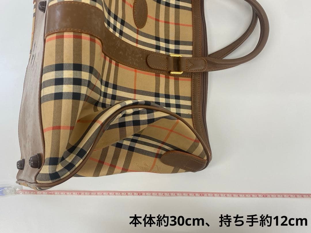 BURBERRY バーバリー ボストンバッグ チェック ベージュ
