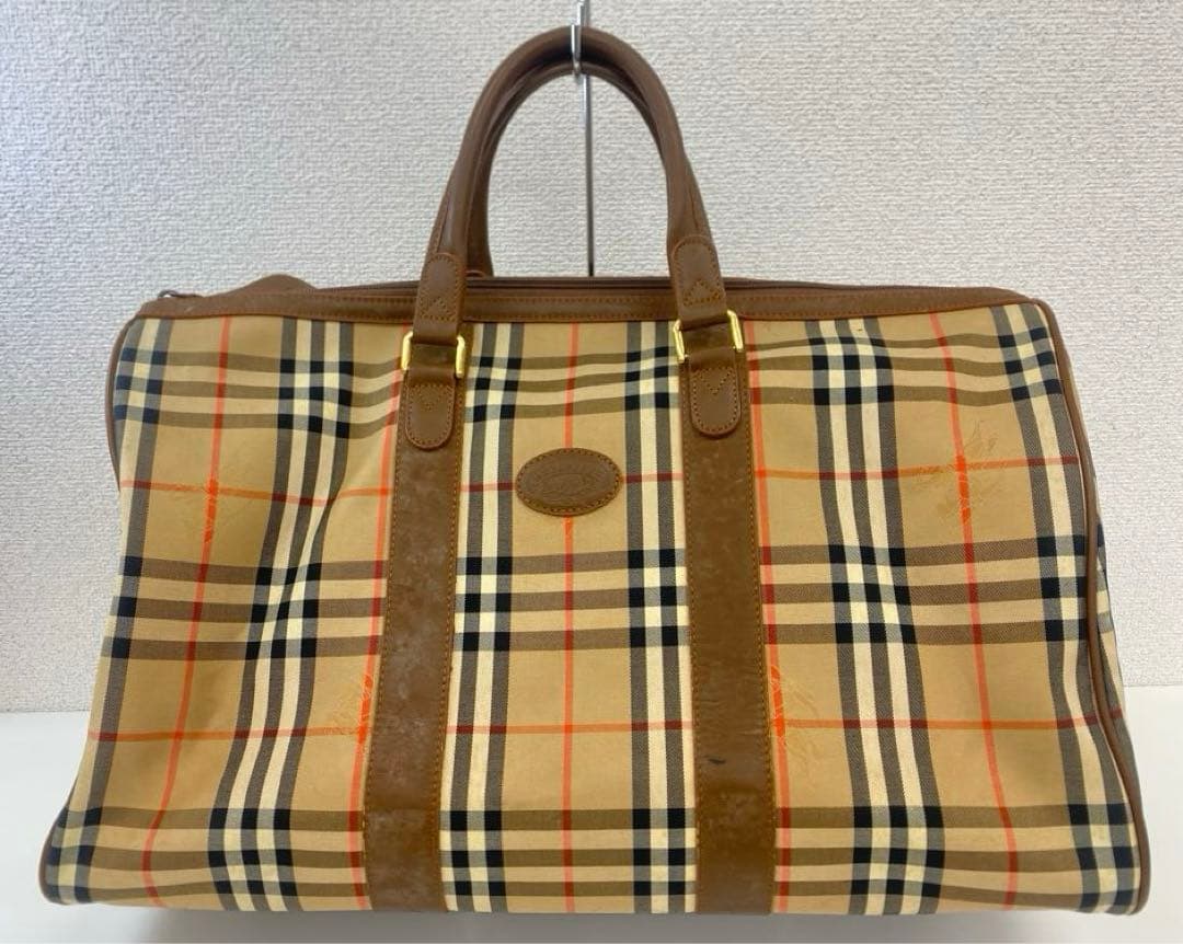 BURBERRY バーバリー ボストンバッグ チェック ベージュ