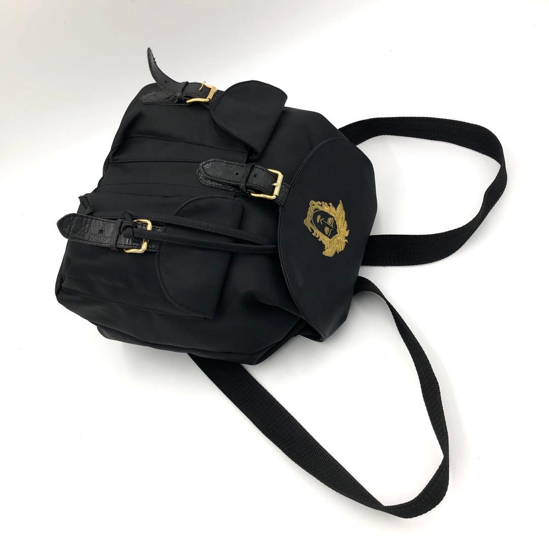 【極美品✨】VERSACE メデューサ 刺繍 ナイロン バックパック リュック