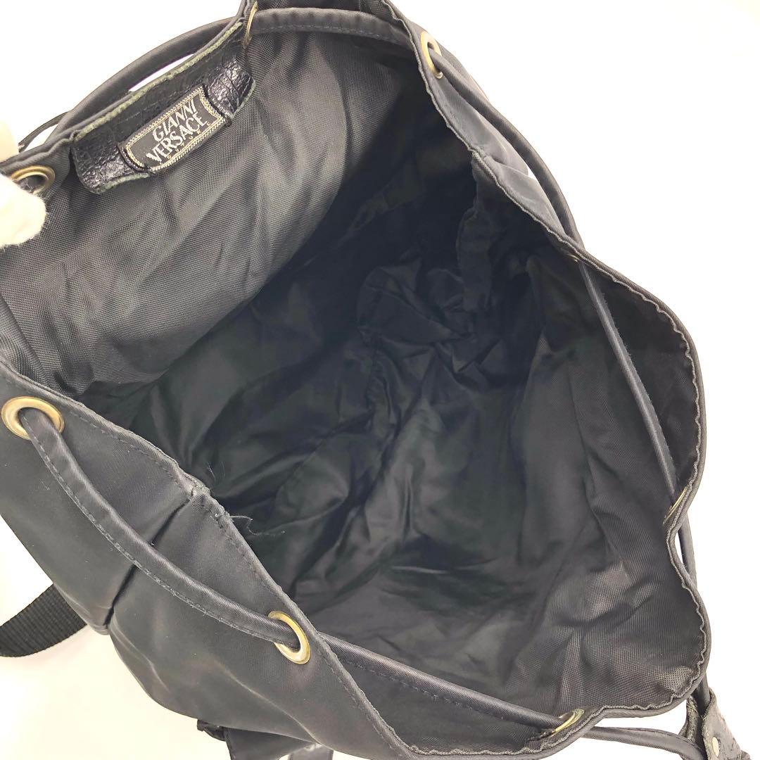【極美品✨】VERSACE メデューサ 刺繍 ナイロン バックパック リュック