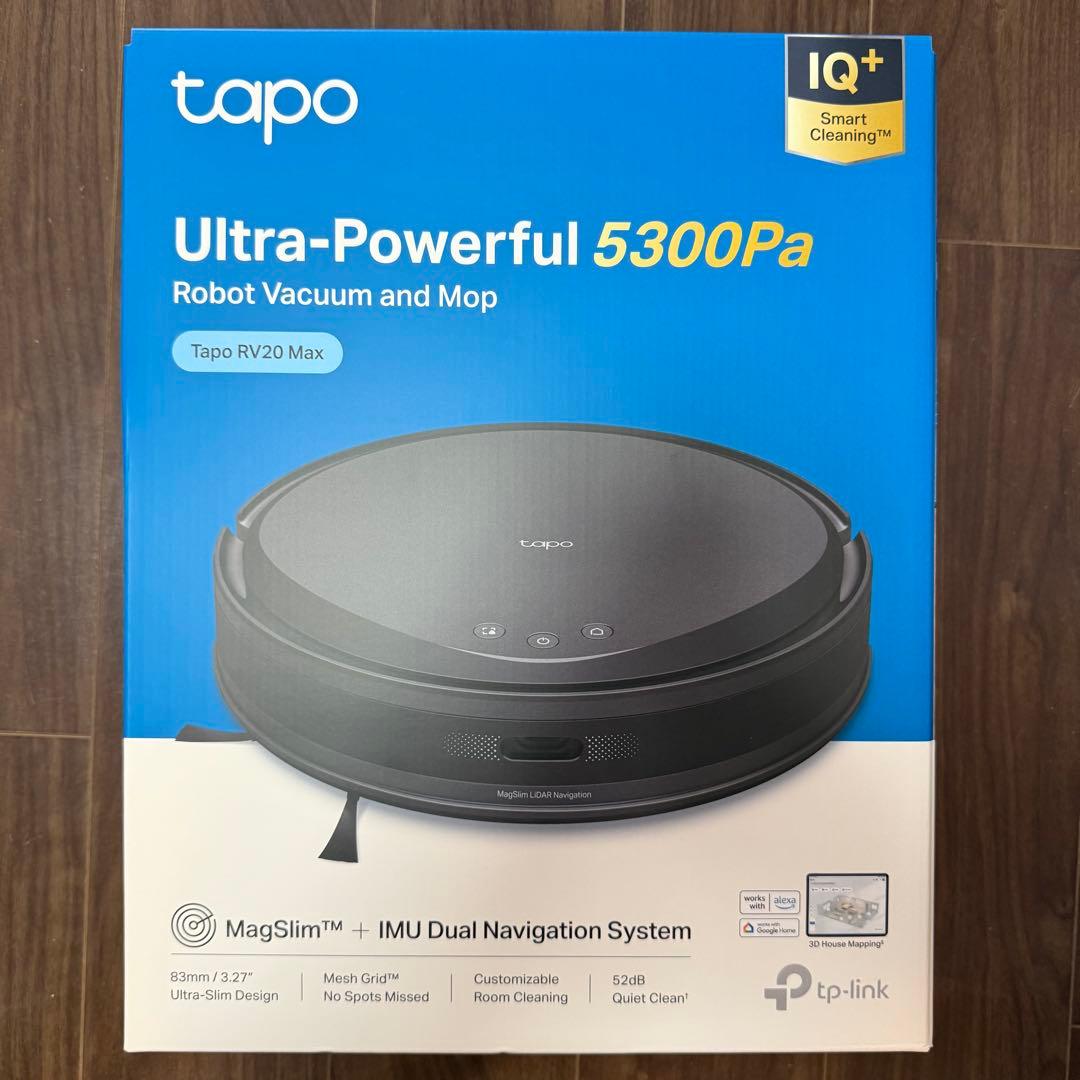 新品、未使用❗️Tapo 薄型ロボット掃除機＆自動ゴミ収集機 RV20 Max