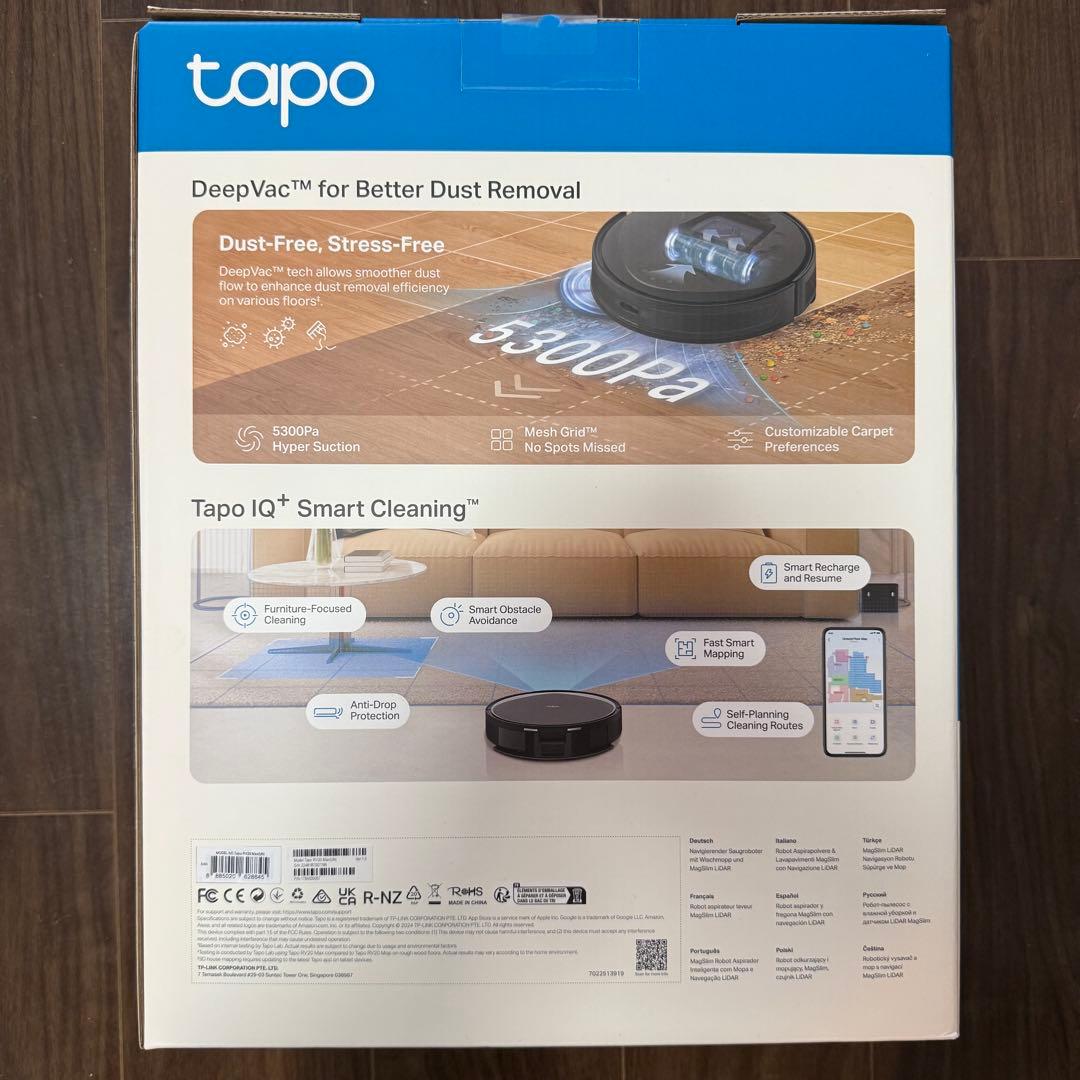 新品、未使用❗️Tapo 薄型ロボット掃除機＆自動ゴミ収集機 RV20 Max
