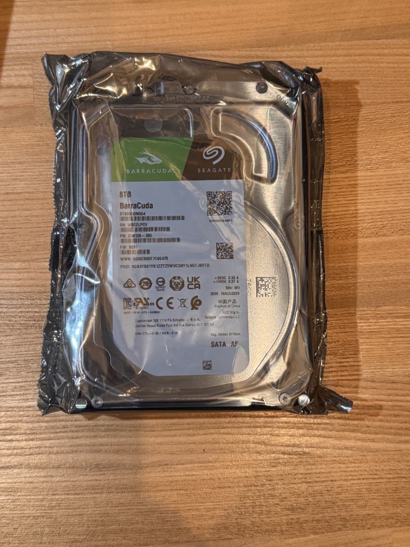 ＊新品未開封＊Seagate BarraCuda 8TB 内蔵3.5インチHDD