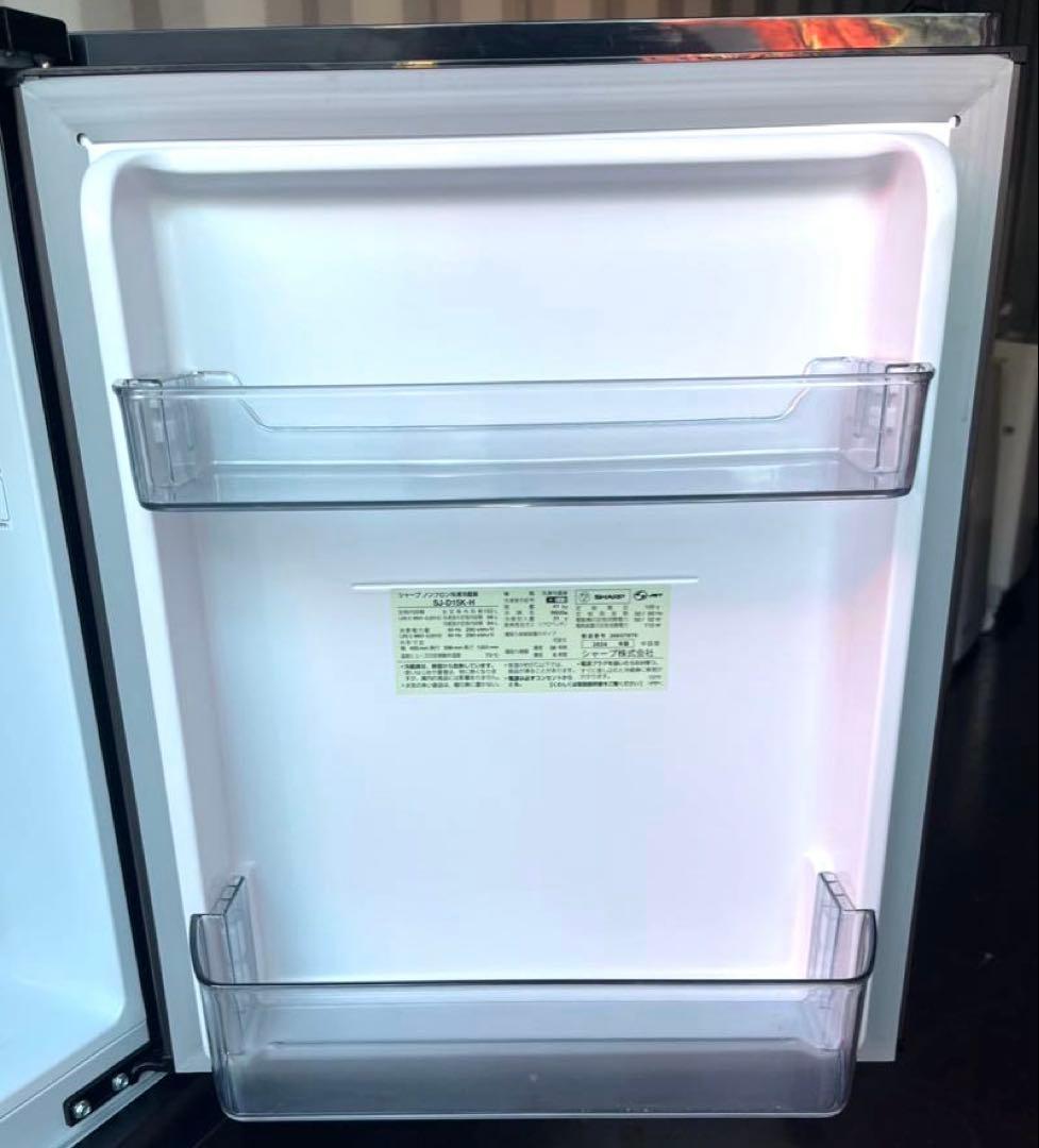 SHARP シャープ ノンフロン冷凍冷蔵庫 SJ-D15K-H 152L
