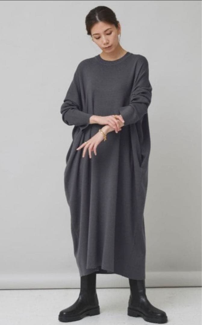MASHUさまカレンソロジー　Curensology グレー ニット ワンピース