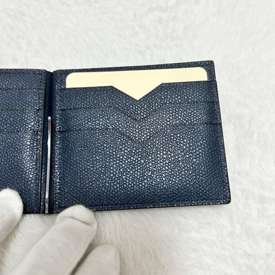 【未使用】ヴァレクストラ　マネークリップ　札入れ　ネイビー
