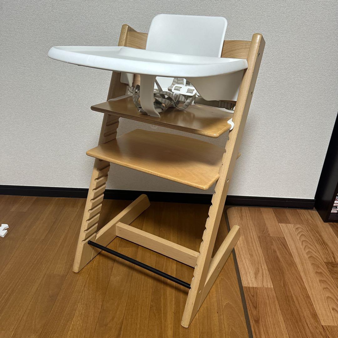 ストッケ トリップトラップ ナチュラル ベビーセット トレイ ハーネス付き