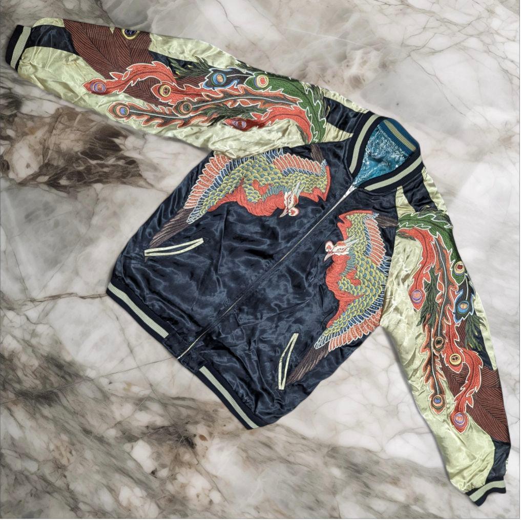 SATORI サトリ 豪華 総刺繍 不死鳥 鳳凰 リバーシブル スカジャン L