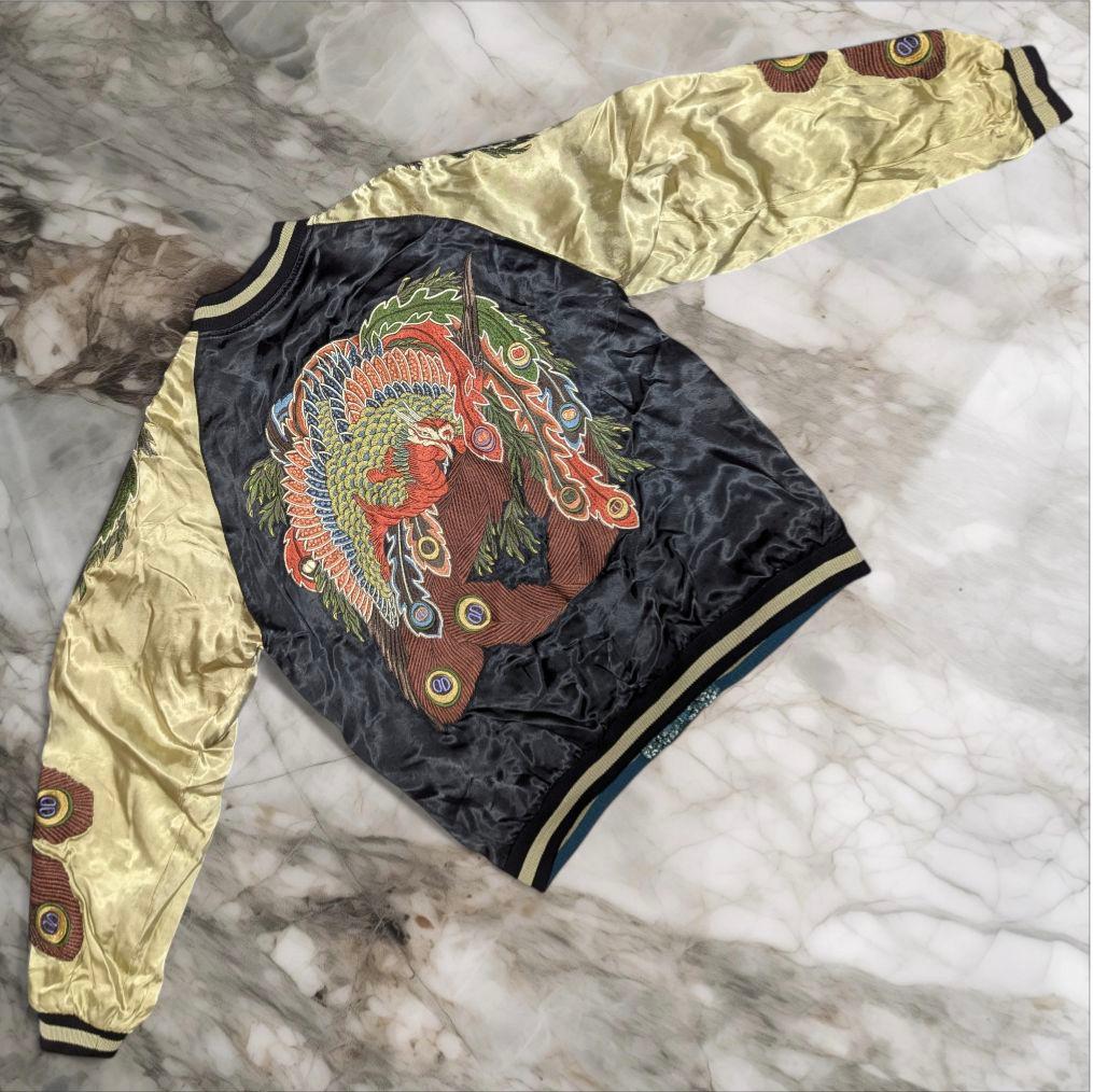 SATORI サトリ 豪華 総刺繍 不死鳥 鳳凰 リバーシブル スカジャン L