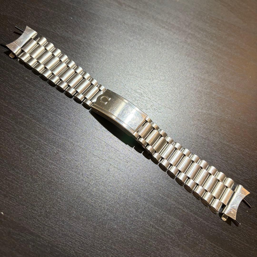 管163オメガOMEGA 1171 3連 純正ブレス取り付け幅19 FF676