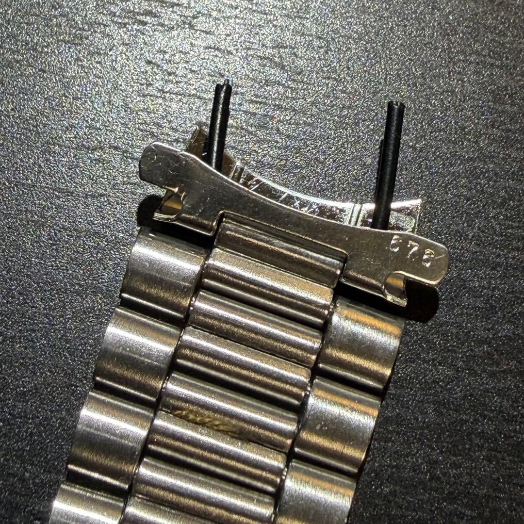 管163オメガOMEGA 1171 3連 純正ブレス取り付け幅19 FF676