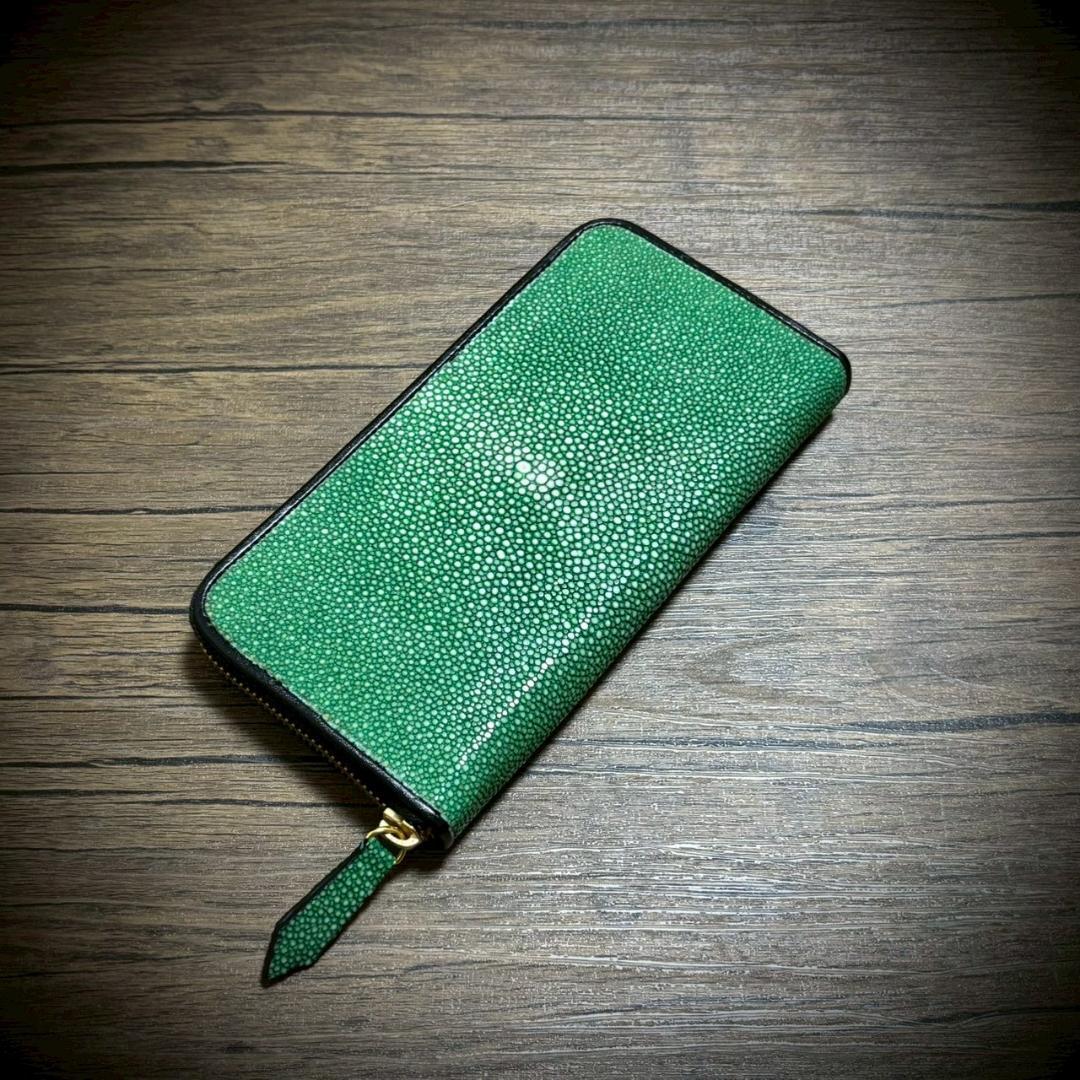 スティングレイ 財布 カード１５枚 大容量 ガルーシャ メンズ財布 グリーン 緑