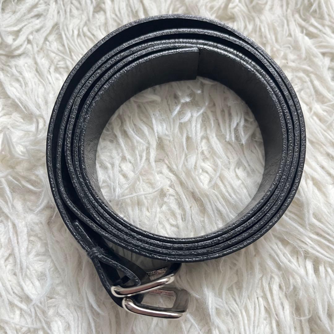 極美品　BLAMINK 本革 カーフレザー　黒 ナローベルト　レディース