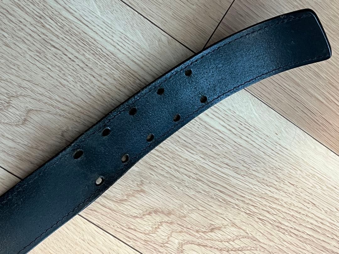 Dior Homme 85 ブラックレザーベルト