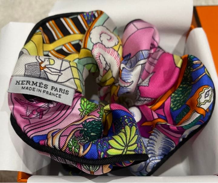 【新品未使用】HERMES シュシュ　クラウディア　アニマポリス