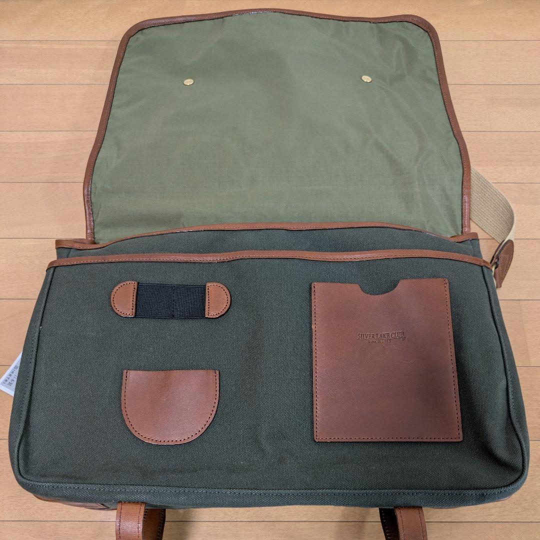未使用タグ付！シルバーレイククラブ2wayショルダーバッグ帆布キャンバスグリーン