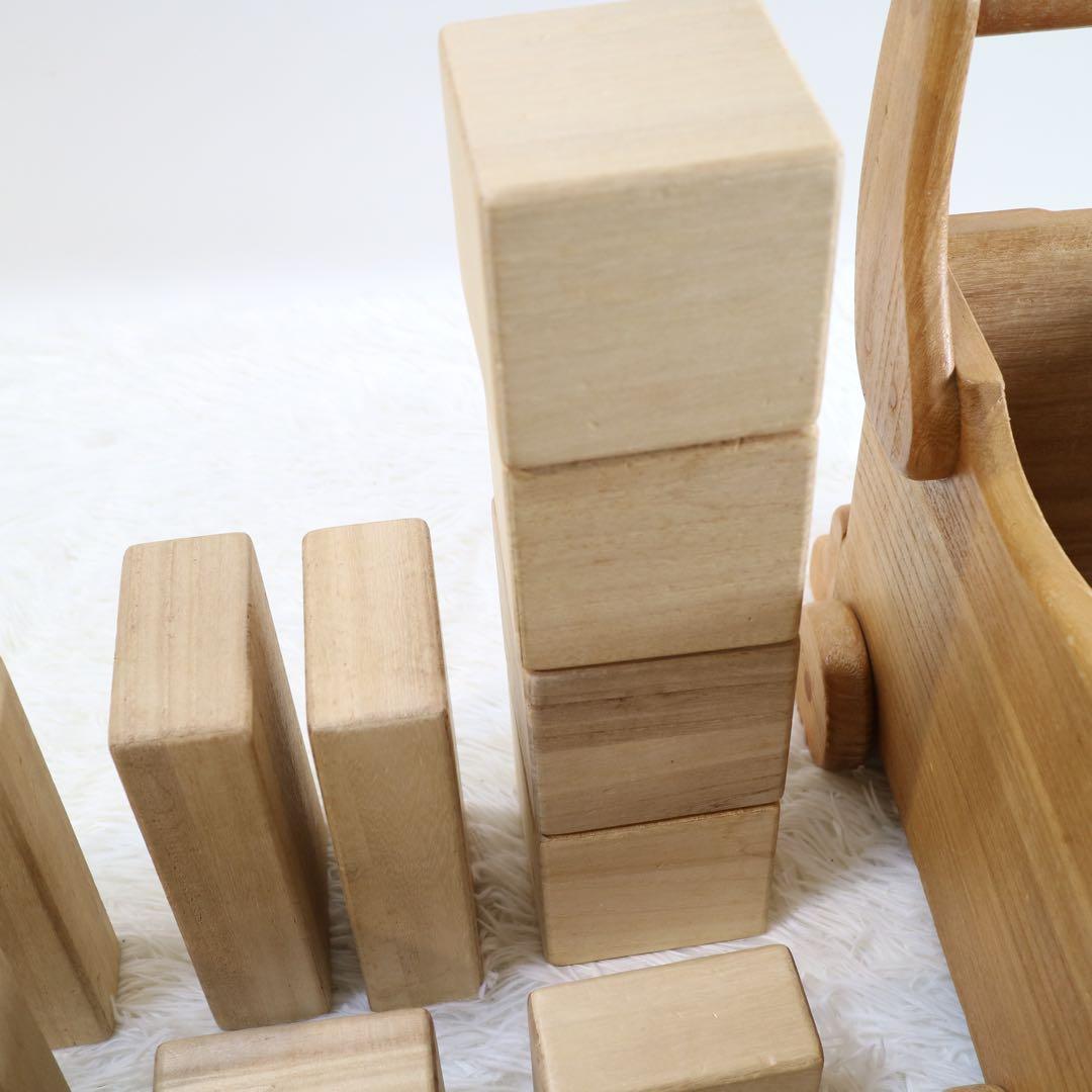 m. 小さな大工さん ビー玉ころがし 積み木 手押し車 セット 知育玩具