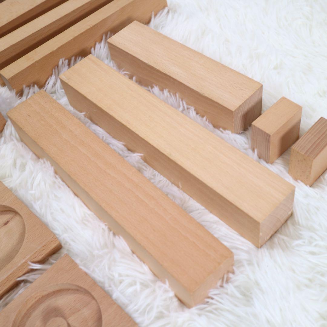 m. 小さな大工さん ビー玉ころがし 積み木 手押し車 セット 知育玩具