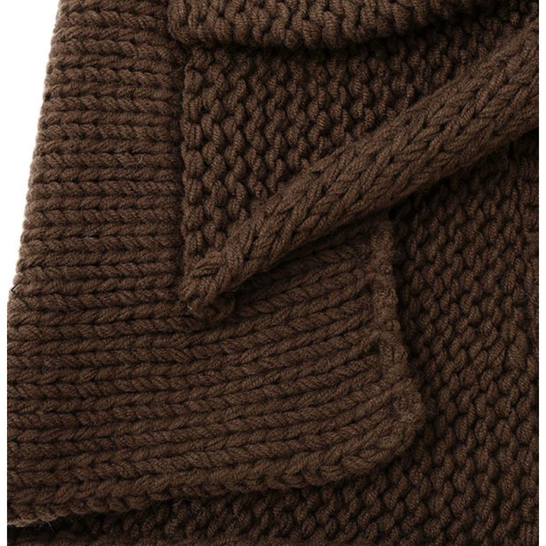Etretokyo バルキーヤーンハンドニットスヌード ブラウン