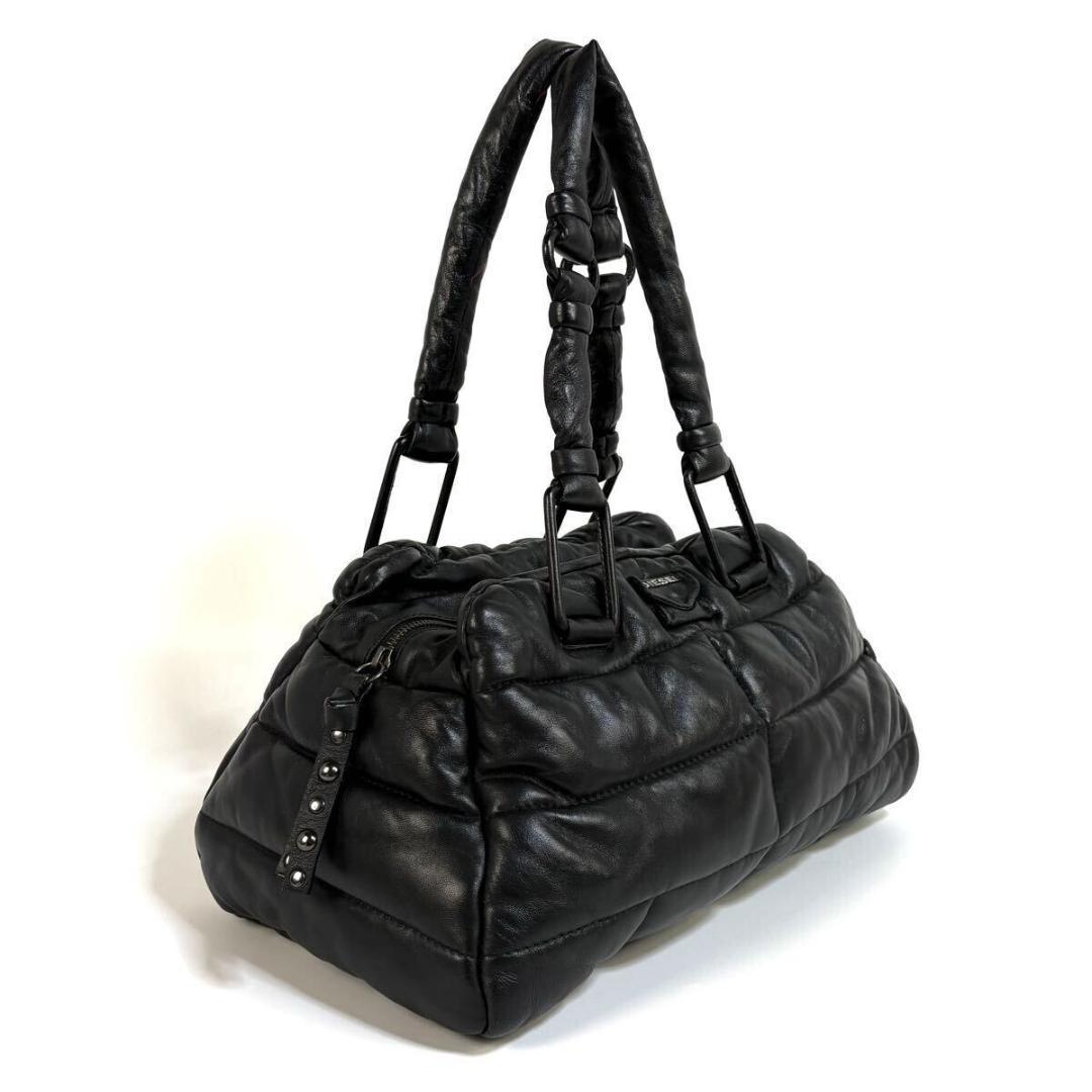 【極美品】DIESEL レザー ミニボストン 日本限定 保存袋 カード付き