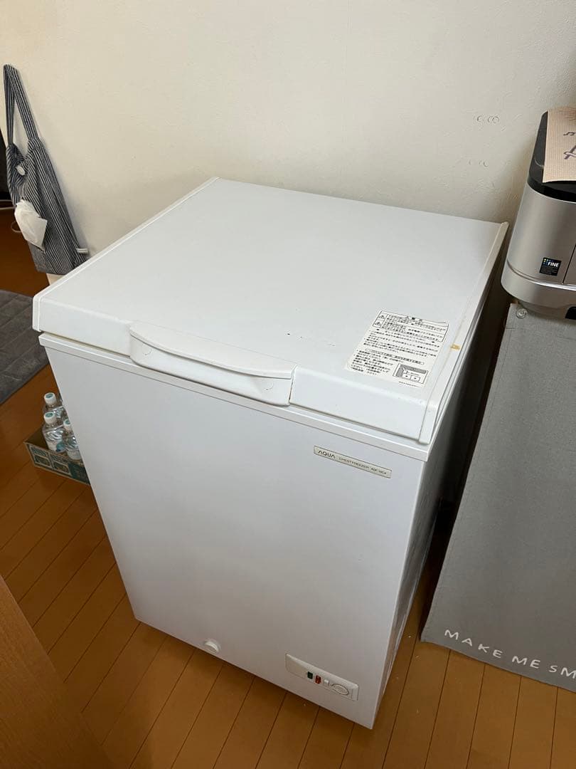 AQUA 103L チェスト型冷凍庫フリーザー 2015年製 直接引取可能