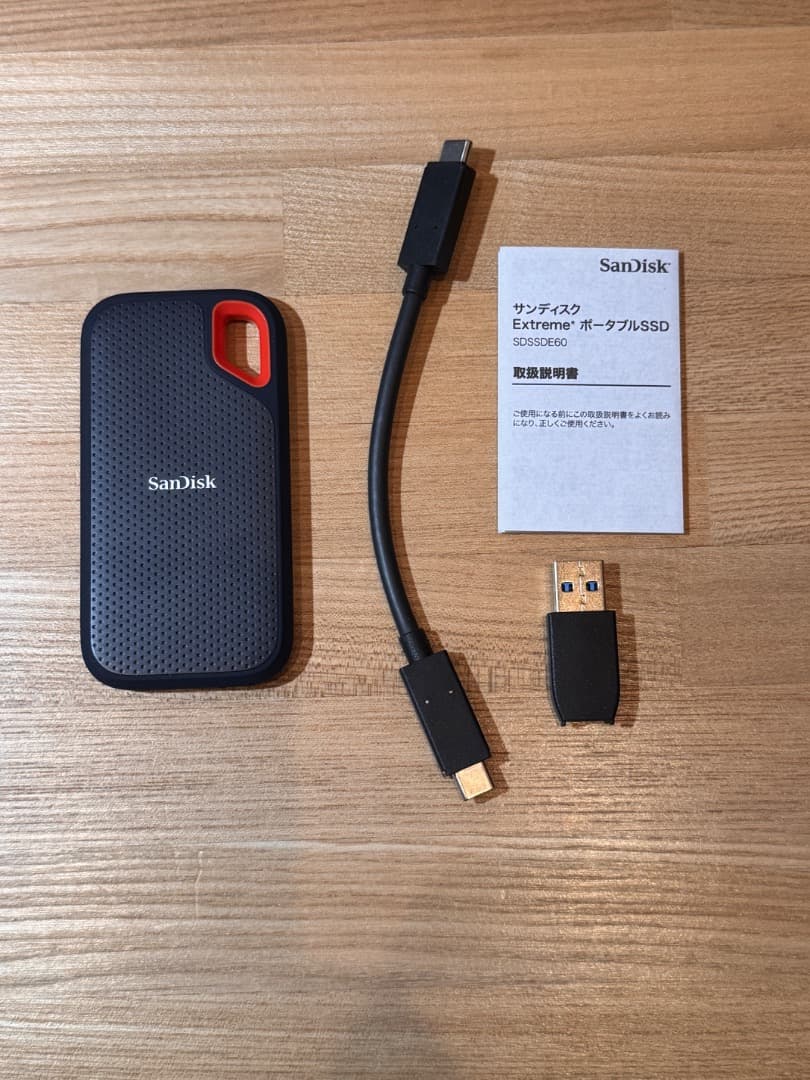 SanDisk Extreme ポータブルSSD 500GB(SDSSDE60)