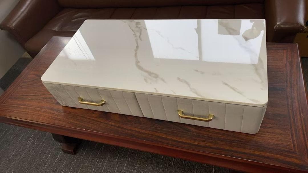 グレー 木製 ドレッサー デスクのみ 訳あり品　実物写真ありJ108-80-①