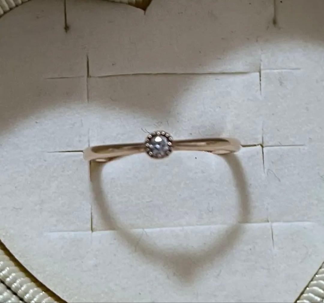 サマンサティアラ K10 ダイヤモンドリング 7号