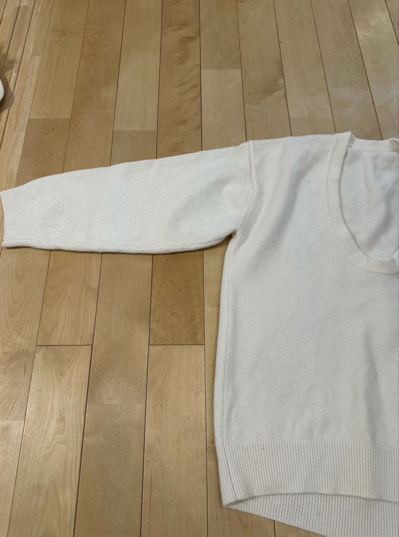 plage MY_Uneck ニット ホワイト　S