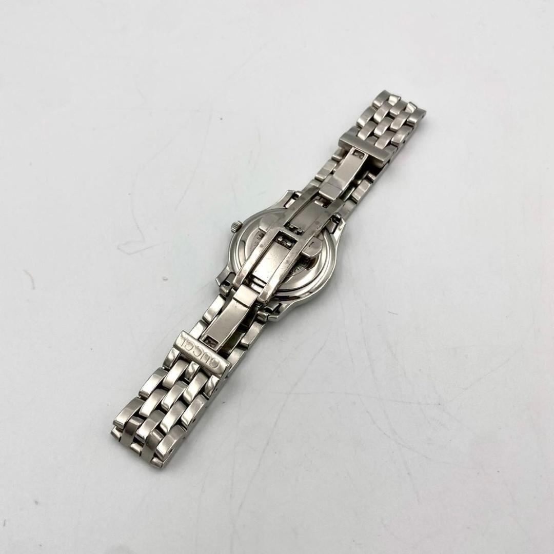 387 GUCCI グッチ 5500L 腕時計 デイト クォーツ シルバー文字盤