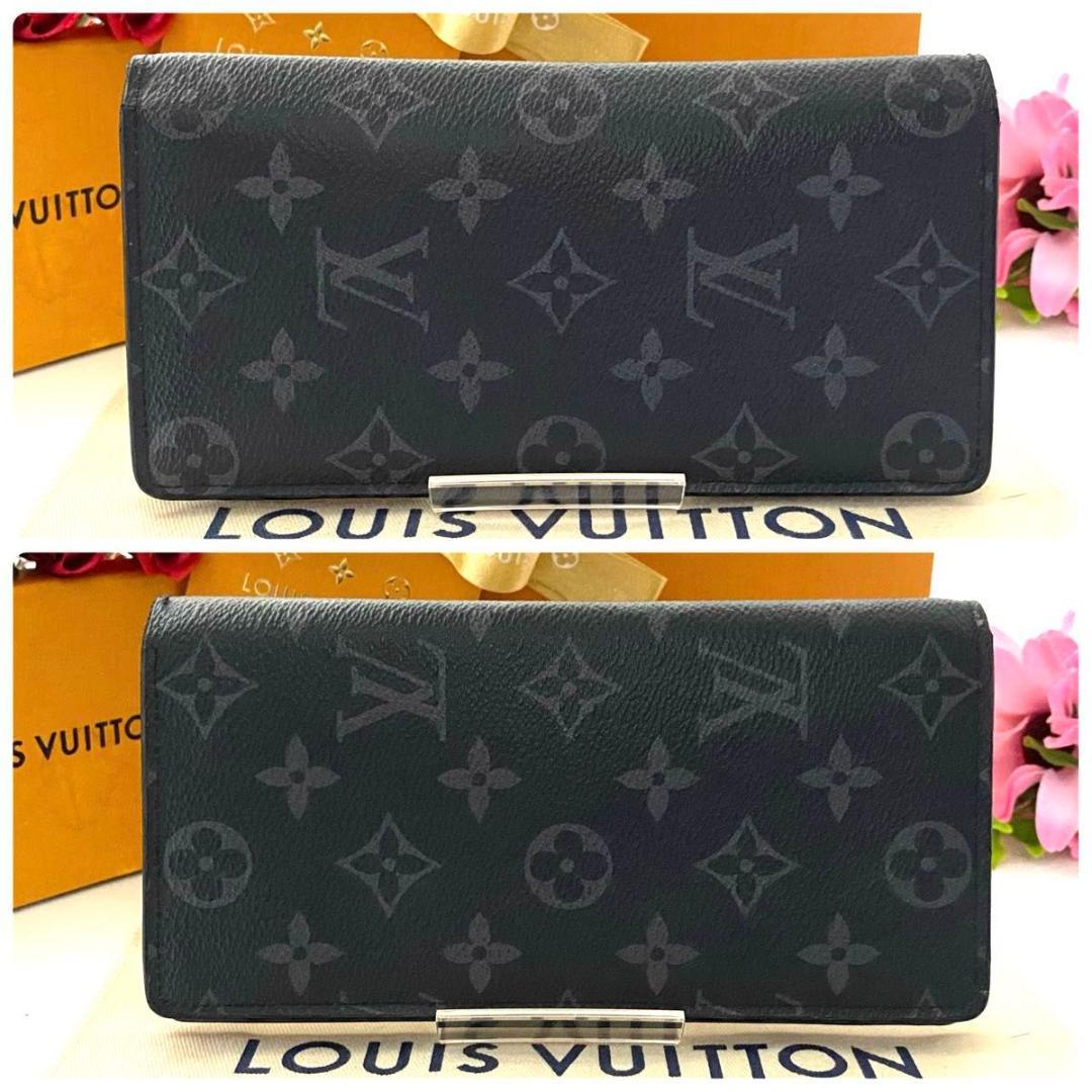 ルイ ヴィトン◎ポルトフォイユ ブラザ エクリプス モノグラム ブラック 長財布