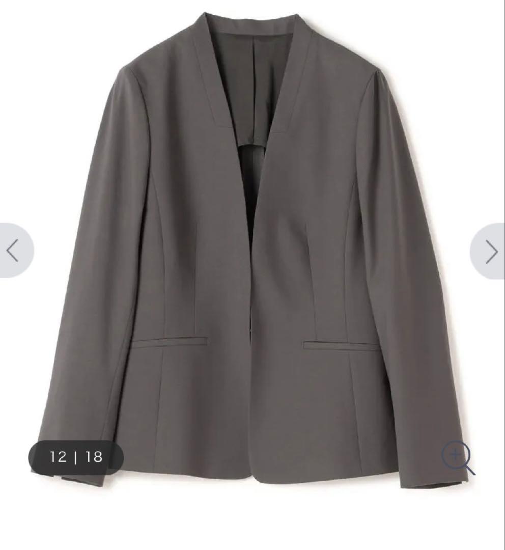 【限定値下げ】AOKI T/Rストレッチ ノーカラージャケット パンツセット7号