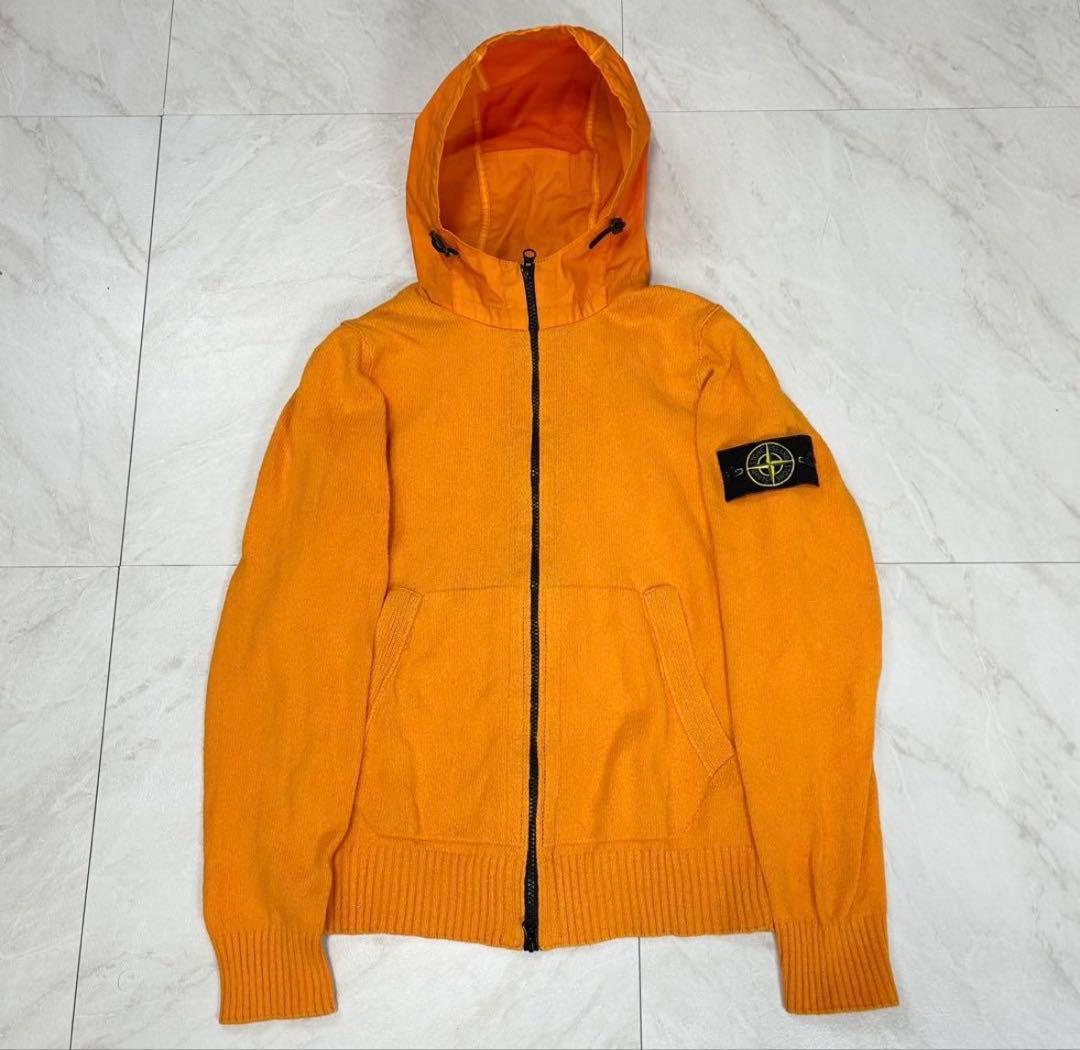 stone  ニット　ナイロンフーディー