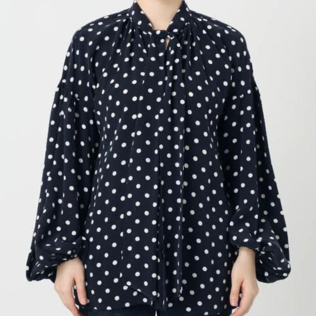 ジャーナルスタンダードレサージュボウタイドット柄ボリュームブラウスF
