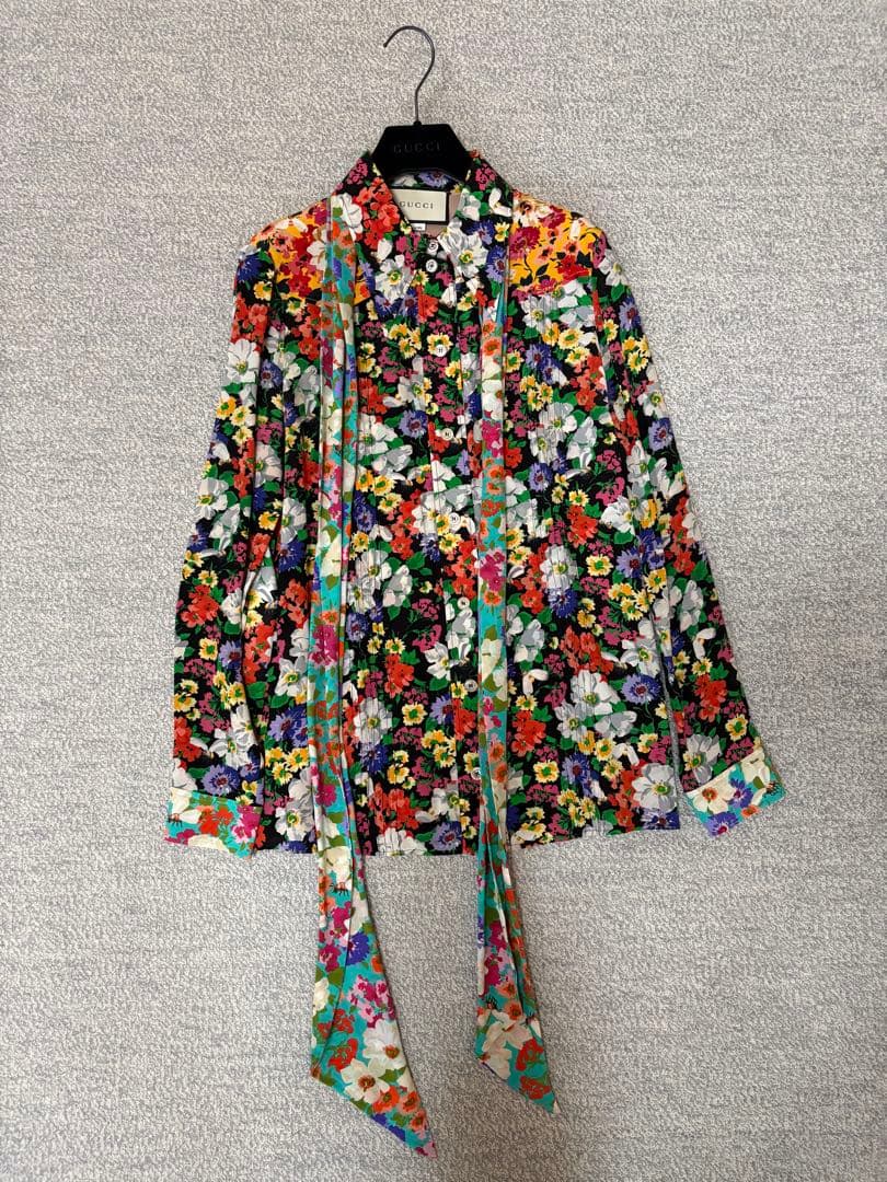 GUCCI フラワーブラウス　40
