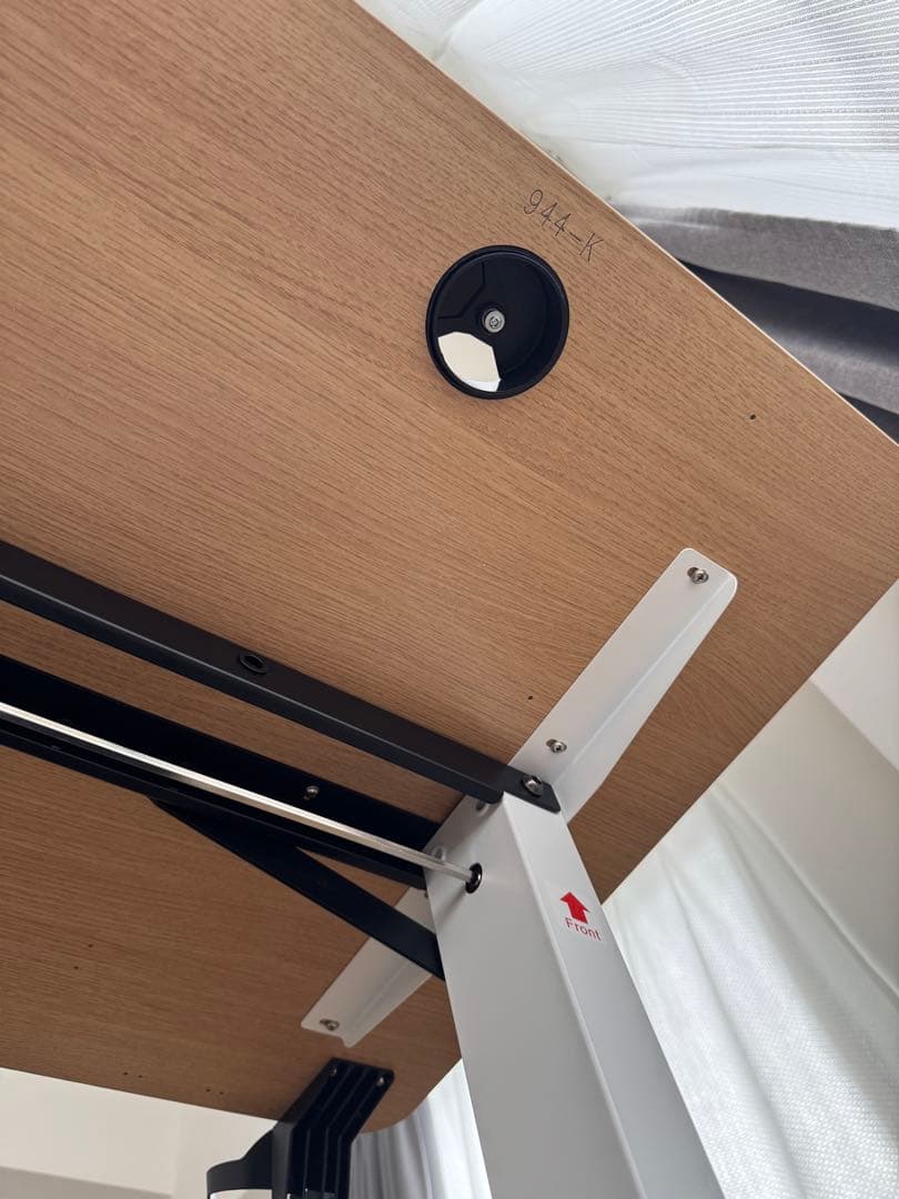 組み立て不要 Flexispot 140×60 電動昇降機能付きデスク オーク