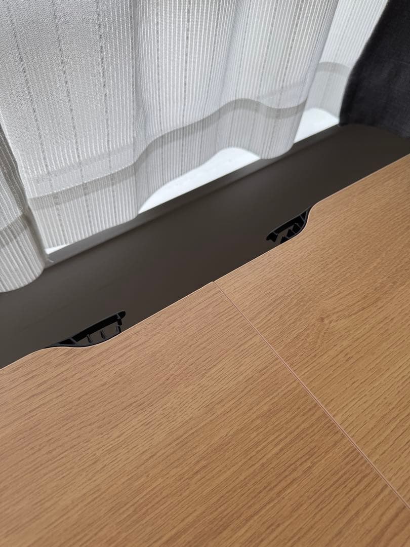 組み立て不要 Flexispot 140×60 電動昇降機能付きデスク オーク