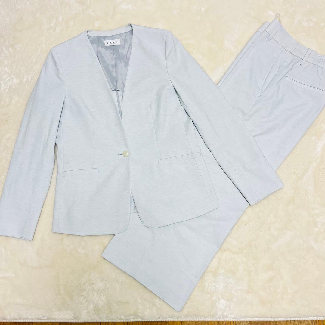 【極美品✨】プラステ　リネンブレンドカラーレスパンツセットアップ　ウォッシャブル