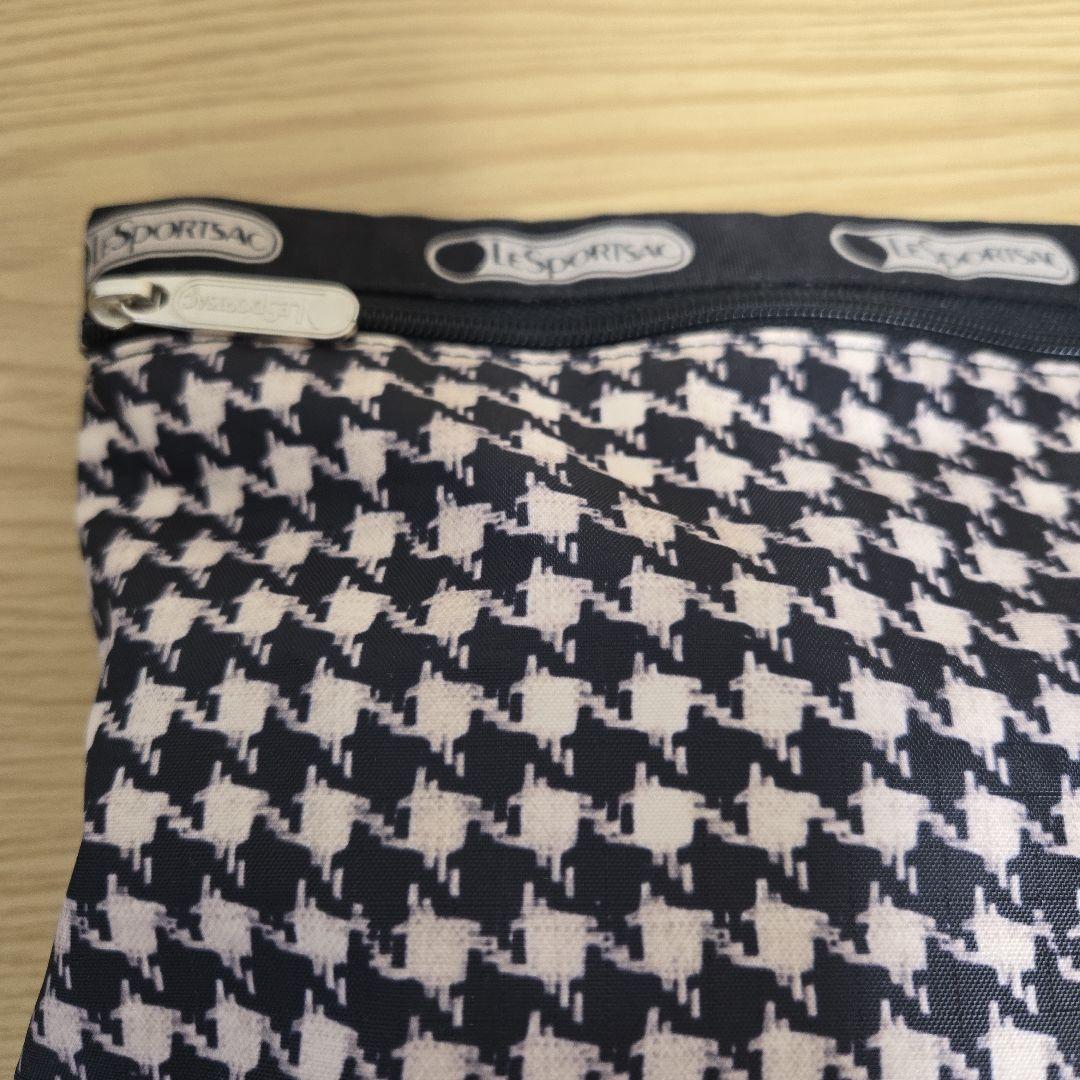 美品 レスポートサック 千鳥格子ボストンバッグ ポーチ付き